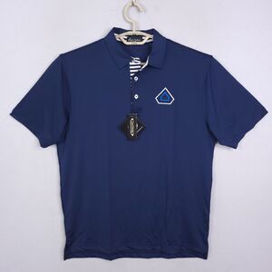 Byron Nelson Dri Way Polo Golf Shirt Mens Navy Sz M Short Sleeve Performance NWT